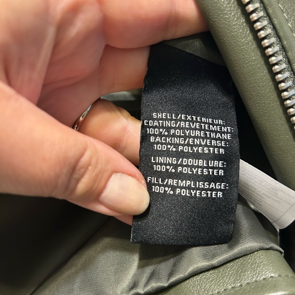 Faux leather bomber jacket - Picture 3 of 4